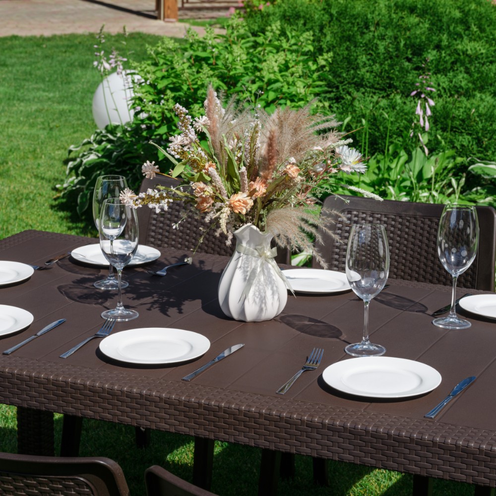 Обеденный комплект Royal Family JULY L коричневый 6